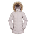 Beige - Front - Mountain Warehouse Womens-Ladies Isla II Long Down Jacket