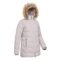 Beige - Back - Mountain Warehouse Womens-Ladies Isla II Long Down Jacket