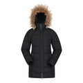 Jet Black - Front - Mountain Warehouse Womens-Ladies Isla II Long Down Jacket