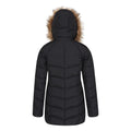 Jet Black - Back - Mountain Warehouse Womens-Ladies Isla II Long Down Jacket