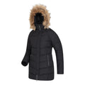 Jet Black - Side - Mountain Warehouse Womens-Ladies Isla II Long Down Jacket