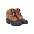 Dark Beige - Front - Mountain Warehouse Mens Range Cow Suede Snow Boots