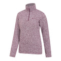 Burgundy - Side - Mountain Warehouse Womens-Ladies Idris Half Zip Fleece Top