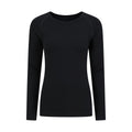Black - Front - Mountain Warehouse Womens-Ladies Seamless Thermal Top