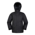 Jet Black - Front - Mountain Warehouse Childrens-Kids Torrent Taped Seam Waterproof Jacket