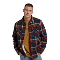 Dark Blue - Front - Animal Mens Tide Plaid Organic Shirt