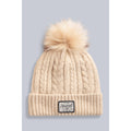 Light Beige - Front - Animal Womens-Ladies Becky Recycled Winter Hat