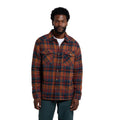 Rust - Close up - Mountain Warehouse Mens Pinn Flannel Borg Lined Shirt