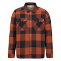 Burnt Orange - Front - Mountain Warehouse Mens Pinn Flannel Borg Lined Shirt