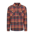 Rust - Front - Mountain Warehouse Mens Pinn Flannel Borg Lined Shirt