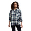 Off White - Side - Animal Womens-Ladies Lyanna Plaid Organic Overshirt