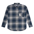 Navy - Front - Animal Womens-Ladies Lyanna Plaid Organic Overshirt