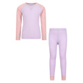 Lilac - Front - Mountain Warehouse Childrens-Kids Merino II Base Layer Set