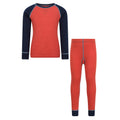 Burnt Orange - Front - Mountain Warehouse Childrens-Kids Merino II Base Layer Set