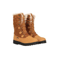 Brown - Front - Mountain Warehouse Womens-Ladies Vostok Leather Snow Boots