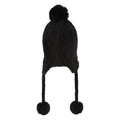 Black - Back - Mountain Warehouse Womens-Ladies Sierra Knitted Thermal Bomber Hat