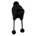 Black - Side - Mountain Warehouse Womens-Ladies Sierra Knitted Thermal Bomber Hat