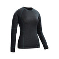 Black - Side - Mountain Warehouse Womens-Ladies Ultra Merino Wool Round Neck Top