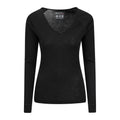 Black - Front - Mountain Warehouse Womens-Ladies Merino Wool V Neck Top