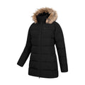 Black - Side - Mountain Warehouse Womens-Ladies Nola Long Padded Jacket