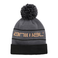 Charcoal - Front - Animal Dylan Pom Pom Recycled Skiing Beanie