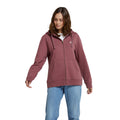 Burgundy - Side - Animal Womens-Ladies Maya Organic Full Zip Hoodie