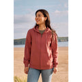 Dark Pink - Front - Animal Womens-Ladies Maya Organic Full Zip Hoodie