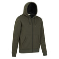 Dark Khaki - Side - Mountain Warehouse Mens Dalton Borg Lined Full Zip Hoodie