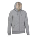 Grey - Side - Mountain Warehouse Mens Dalton Borg Lined Full Zip Hoodie