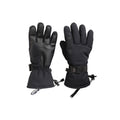 Black - Side - Animal Womens-Ladies Flow Ski Gloves