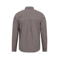 Dark Grey - Back - Mountain Warehouse Mens Driftwood Checked Organic Shirt