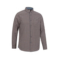 Dark Grey - Side - Mountain Warehouse Mens Driftwood Checked Organic Shirt