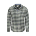 Khaki Green - Pack Shot - Mountain Warehouse Mens Driftwood Checked Organic Shirt