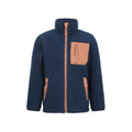 Navy - Front - Mountain Warehouse Childrens-Kids Atlas Borg Full Zip Fleece Jacket