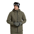 Khaki Green - Side - Animal Mens Laxx Logo Ski Jacket