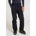 Jet Black - Front - Mountain Warehouse Mens Axis Extreme Softshell Ski Trousers