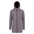 Burgundy - Front - Mountain Warehouse Womens-Ladies Mallaig Longline Fleece Jacket