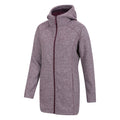 Burgundy - Lifestyle - Mountain Warehouse Womens-Ladies Mallaig Longline Fleece Jacket