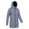 Navy - Side - Mountain Warehouse Womens-Ladies Mallaig Longline Fleece Jacket