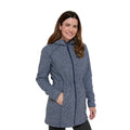 Navy - Pack Shot - Mountain Warehouse Womens-Ladies Mallaig Longline Fleece Jacket