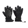 Jet Black - Side - Animal Childrens-Kids Toasty Ski Gloves