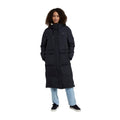 Black - Side - Animal Womens-Ladies Dawlish Recycled Longline Padded Jacket