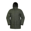 Khaki Green - Front - Mountain Warehouse Mens Ranger Padded Parka