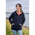 Navy - Front - Animal Womens-Ladies Zuri Organic Hoodie