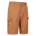 Tan - Side - Mountain Warehouse Mens Lakeside Cargo Shorts