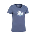 Blue - Side - Mountain Warehouse Womens-Ladies Sailboat Organic T-Shirt