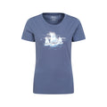 Blue - Front - Mountain Warehouse Womens-Ladies Sailboat Organic T-Shirt