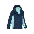 Blue - Lifestyle - Mountain Warehouse Childrens-Kids Lightning 3 in 1 Waterproof Jacket