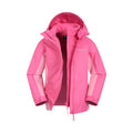 Light Pink - Front - Mountain Warehouse Childrens-Kids Lightning 3 in 1 Waterproof Jacket