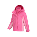 Light Pink - Side - Mountain Warehouse Childrens-Kids Lightning 3 in 1 Waterproof Jacket